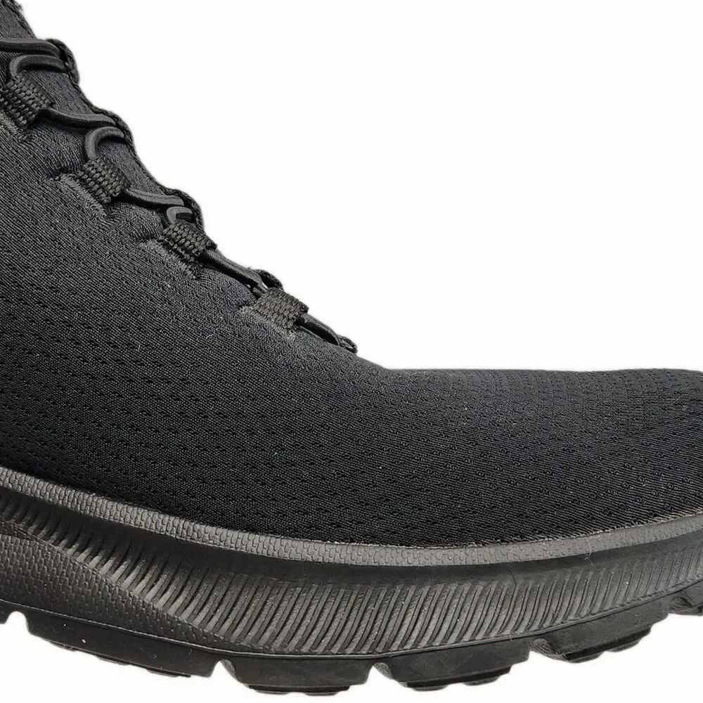 Skechers Sneaker Loafer Black Stretch Air-Cool Relaxed Fit Men Sz 11 Dual-Lite